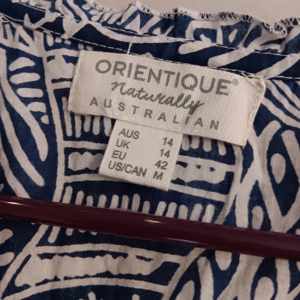 Orientique Naturally Leros Multi Colour Tiered Maxi Dress Sz M - Picture 3 of 5